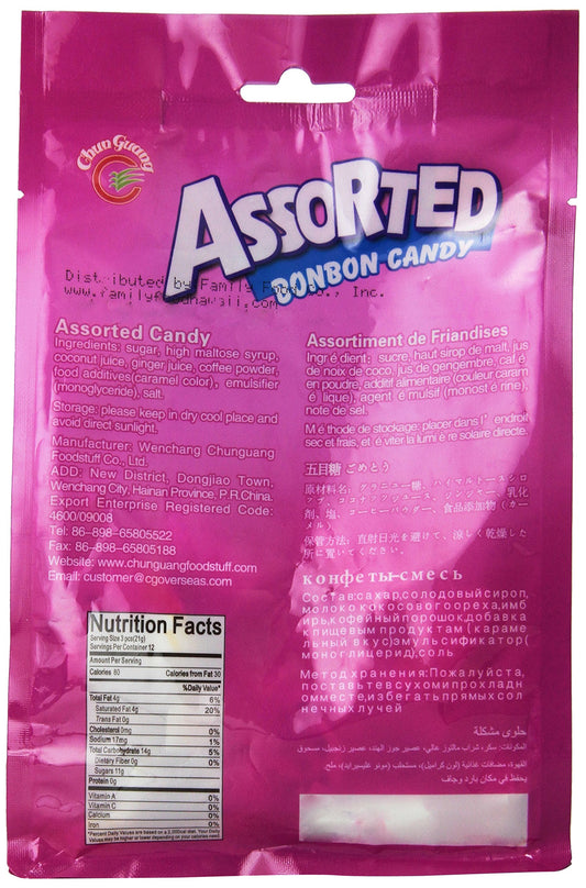 Assorted Coconut Bonbon Candy – Chun Guang (8.82 oz Family Bag)
