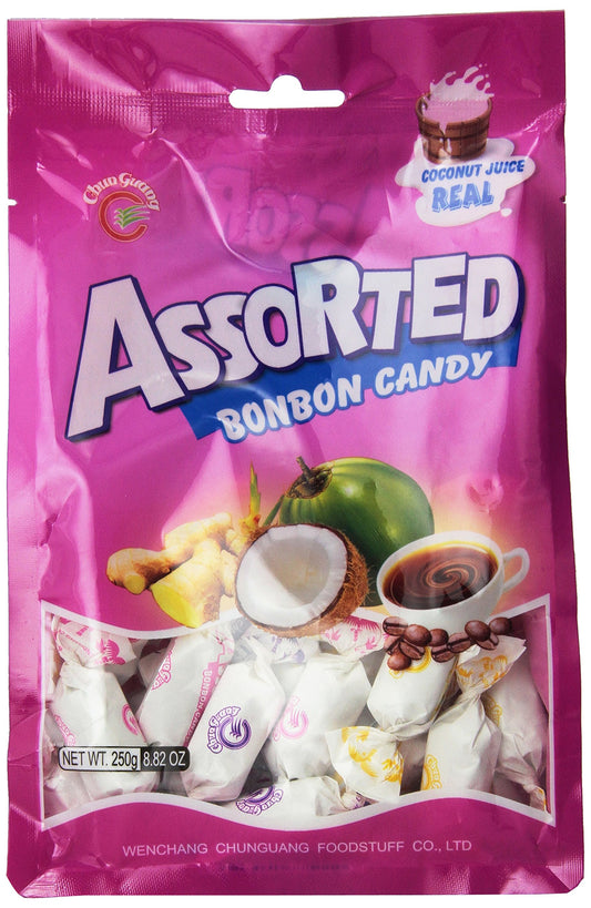 Assorted Coconut Bonbon Candy – Chun Guang (8.82 oz Family Bag)