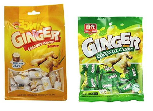 Coconut Candy Bonbon Bundle – Ginger Bonbon & Original (2-Pack, Chun Guang)